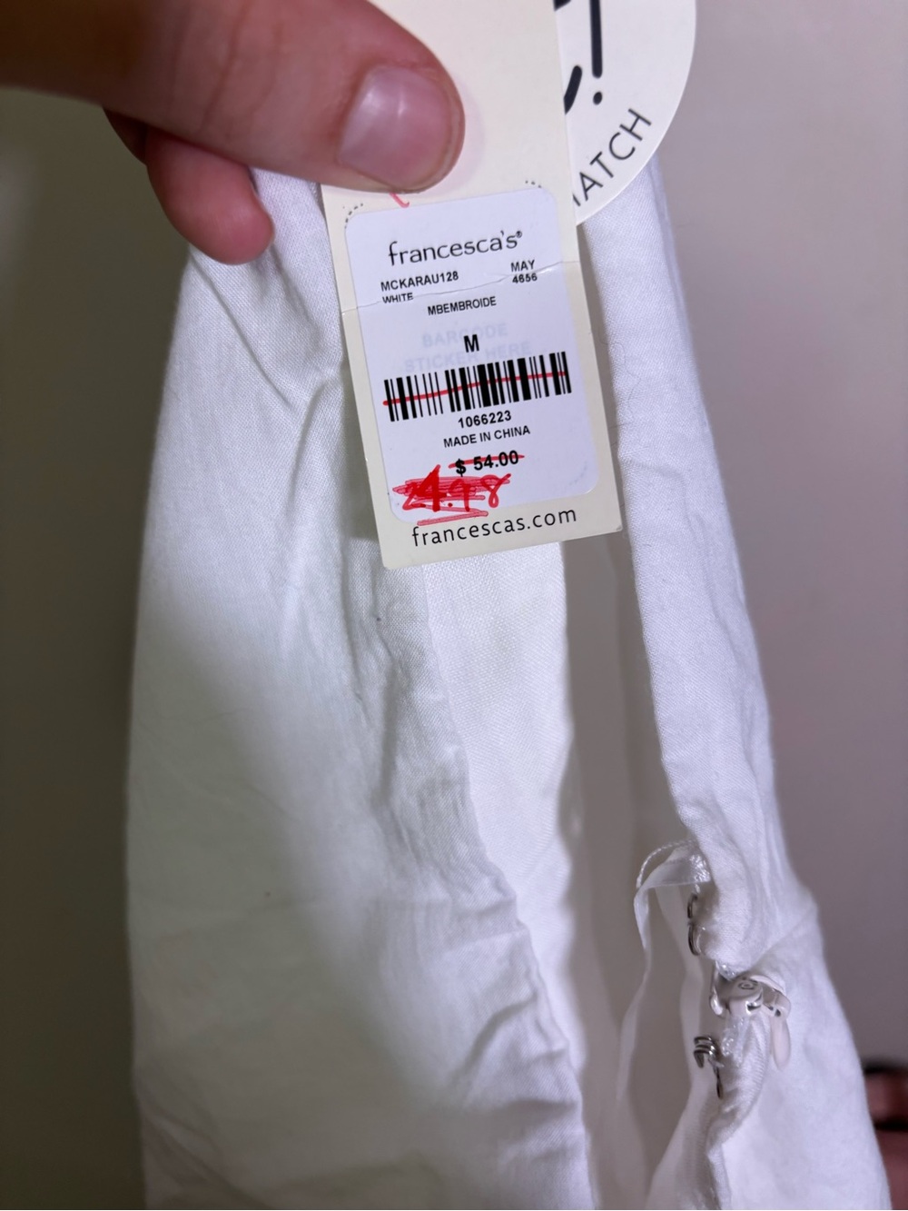 NWT Francesca’s Coquette Cherry Embroidered Skirt Size Medium - Picture 8 of 8